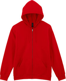 Mikina s kapuc� na zip GISF600, �erven�