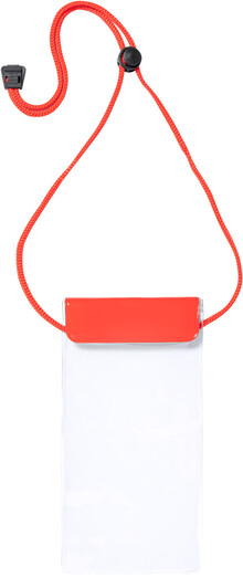 Vododoln obal na mobil Splash, erven, prhledn