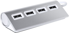 USB hub Wudge, stbrn, bl