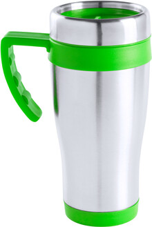 Termo hrnek Caprol Plus, limetkov zelen, stbrn
