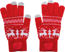 V�no�n� rukavice na dotykovou obrazovku Skandihand, �erven�