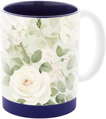 Hrnek na sublimaci MultiColour Plus, modr�, b�l�