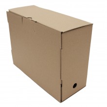 Krabice archiva�n� HIT OFFICE A4, 10 x 33 x 24,5 cm, p��rodn� hn�d�