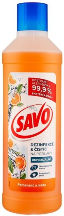 Dezinfekn istc prostedek na podlahy Savo, pomeran a mta, 1 l