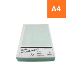 Milimetrov� pap�r A4, 80g/m2, 500 list�