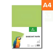 Barevn� pap�r A4, 80 g, sv�tle zelen�, 100 list�