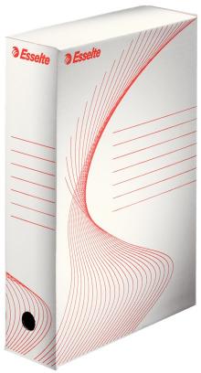 Krabice archiva�n� Esselte Standart  A4, 8 x 35,2 x 25 cm, b�l�-�erven�
